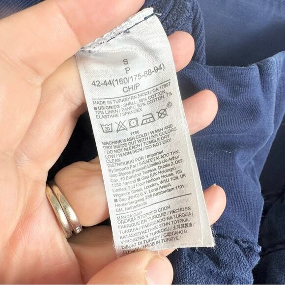 GAP Maternity Full Panel Ribbed Joggers In Navy Uniform Size S Lounge Athleisure - Picture 11 of 16